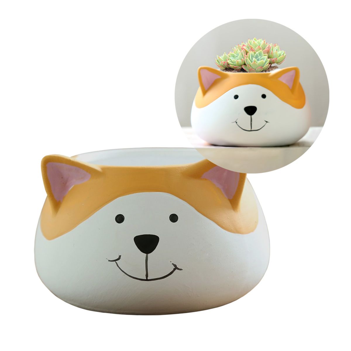 GENERICO - Maceteros Suculentas Animal Forma Perro