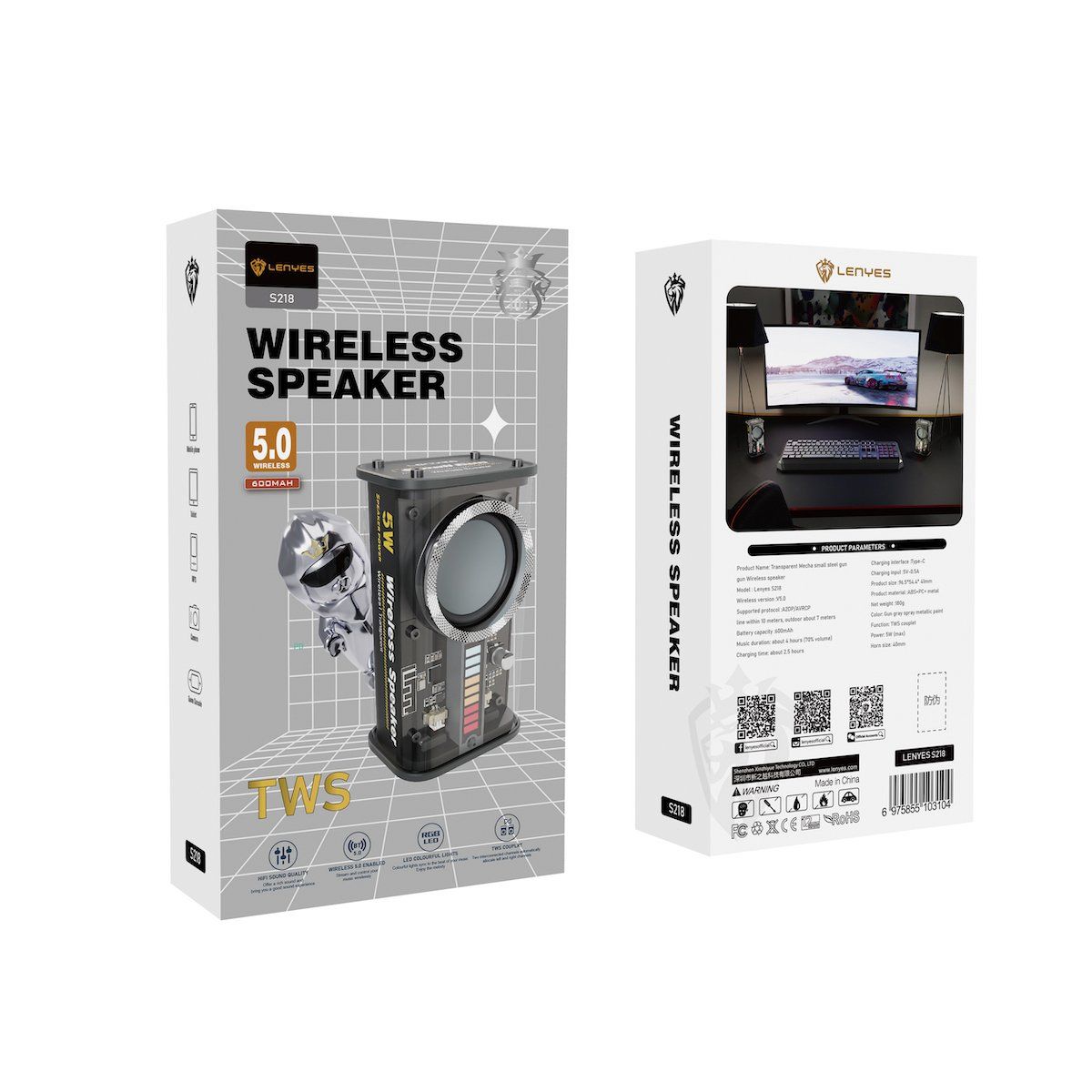 LENYES - Parlante Escritorio Lenyes S218 Bluetooth 5.0