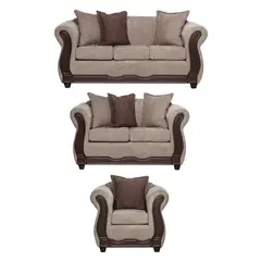 GENERICO - Juego de Living 3 2 1 Barcelona Beige.