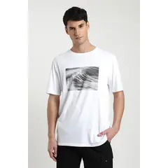 FROENS - Polera manga corta hombre Foto océano blanco - Algodón orgánico