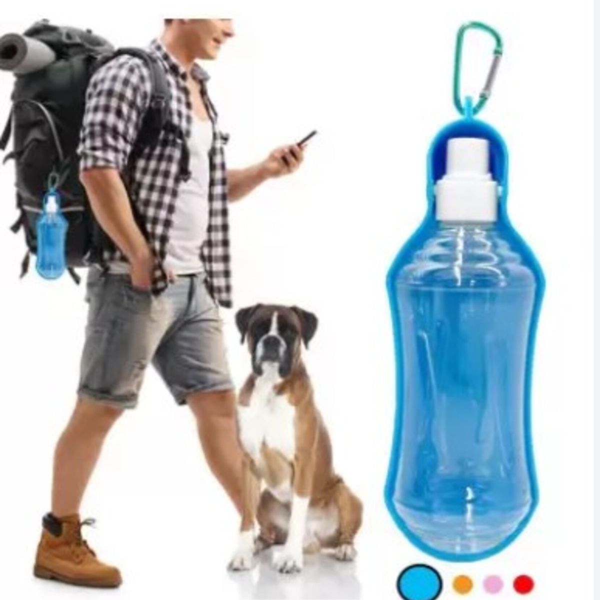 GENERICO - Botella Mascota Bebedero Agua Portatil Paseo 500ml Hembra