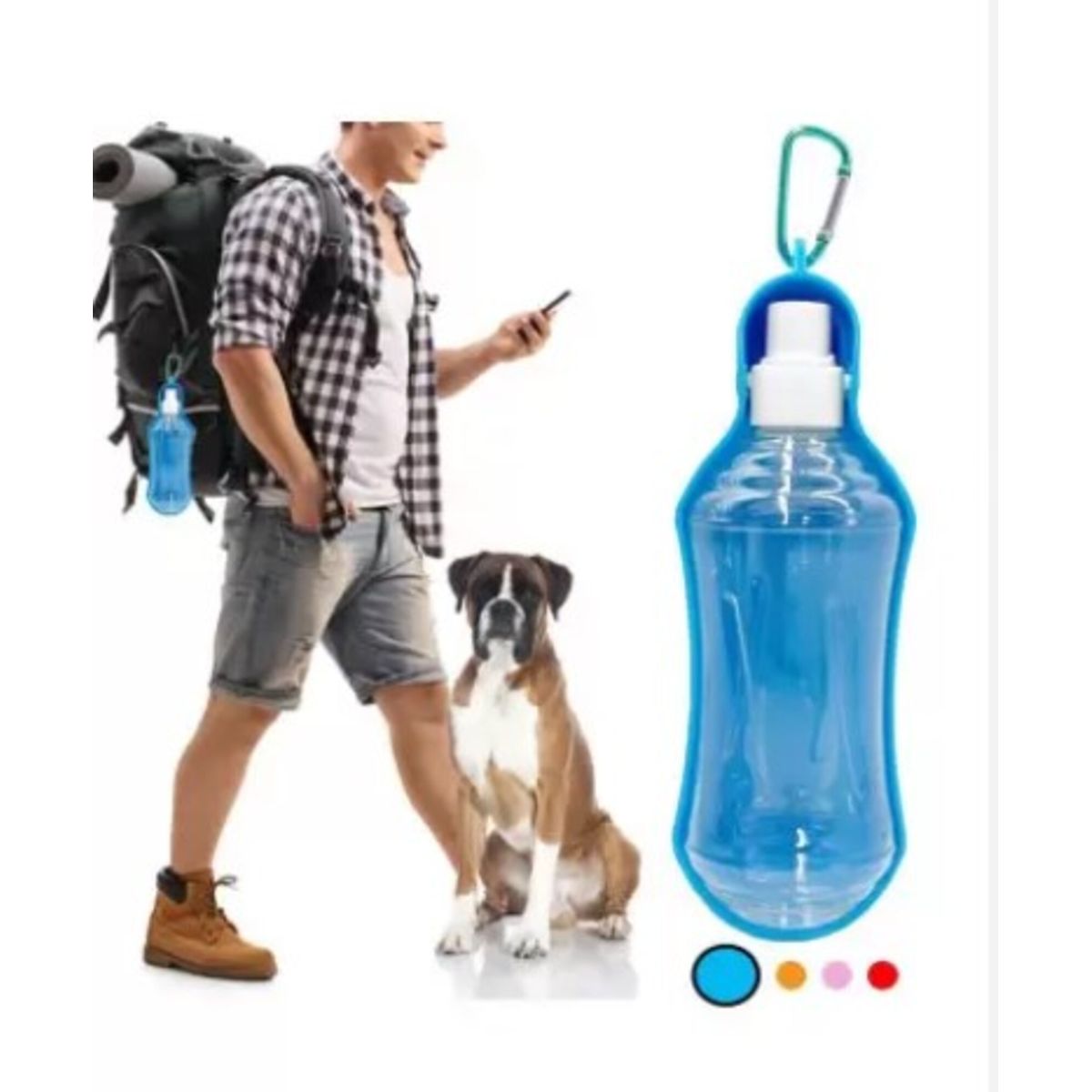 GENERICO - Botella Mascota Bebedero Agua Portatil Paseo 500ml Hembra