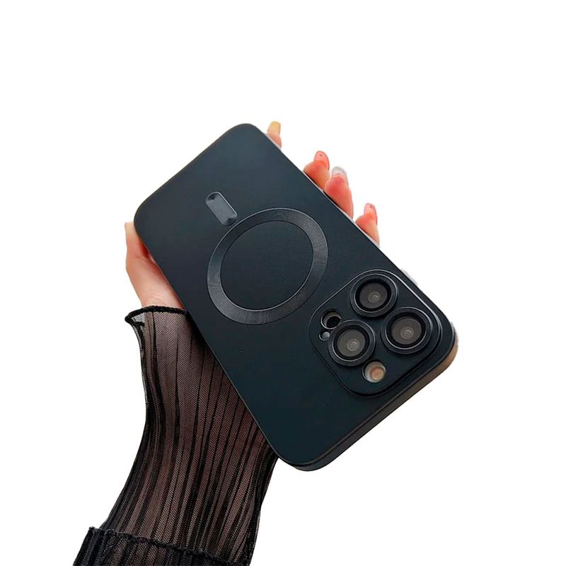 GENERICO - Carcasa Metalizada Para iPhone 11 Magnetica Negra