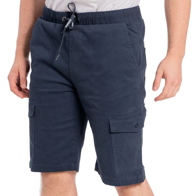 GANGSTER - Short Canvas Cargo Carpenter Azul Gangster