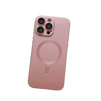 Carcasa Metalizada Para iPhone 13 y 14 Magnetica Rosado