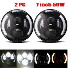 GENERICO - Foco Faro REDONDO Luz Neblinero Led 7 Pulgadas JEEP (par)