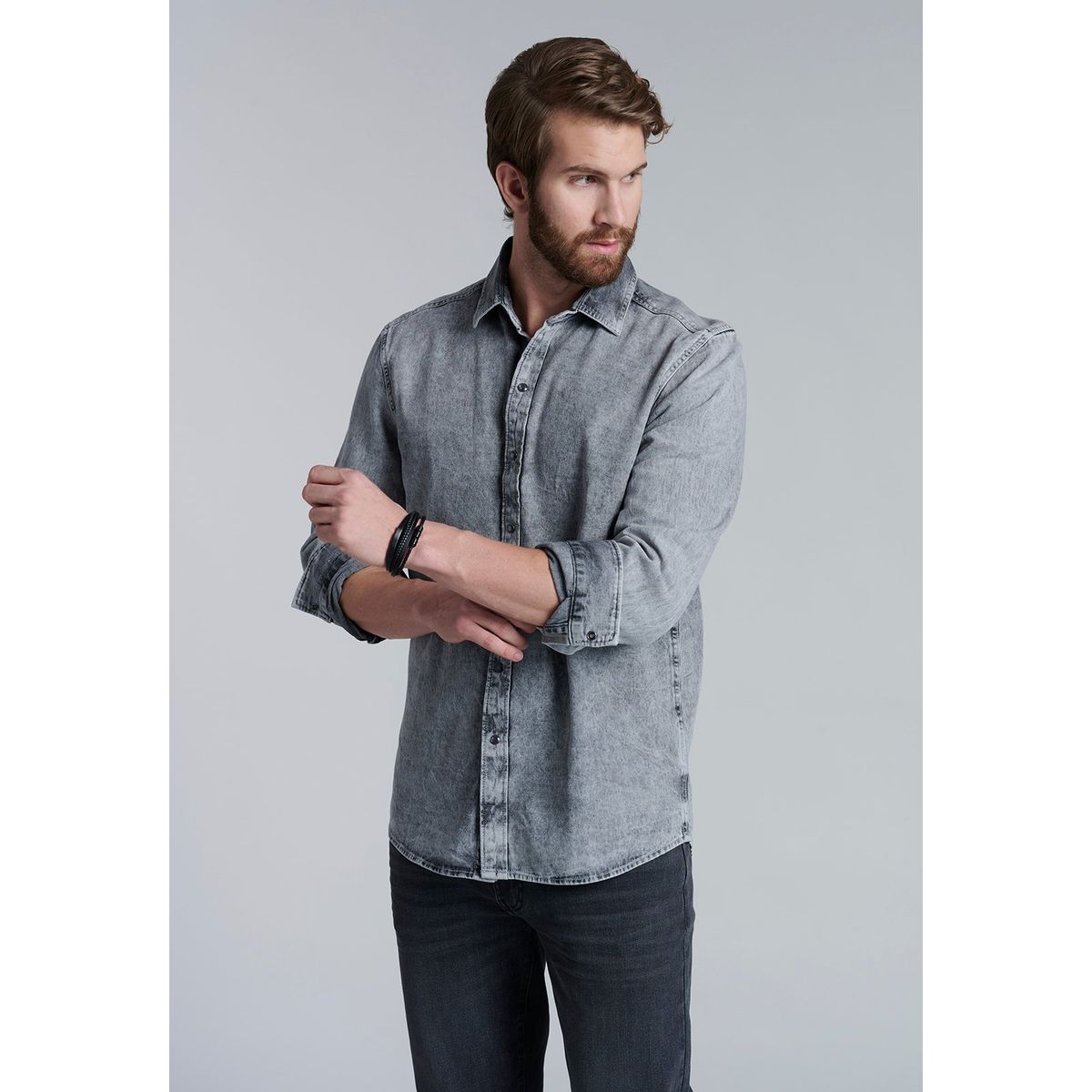 FEROUCH - Camisa Denim Fj Gris Ferouch