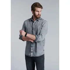 FEROUCH - Camisa Denim Fj Gris