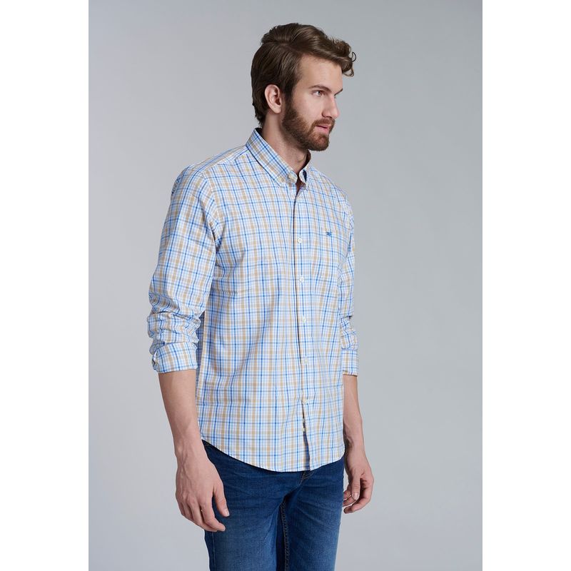 FEROUCH - Camisa Check Bristol Sc Beige Ferouch