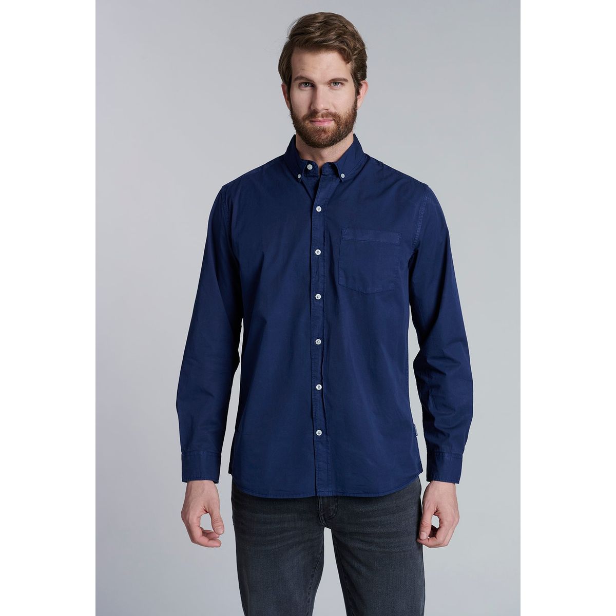 FEROUCH - Camisa Garment Dyed Sport Fj Azul Ferouch