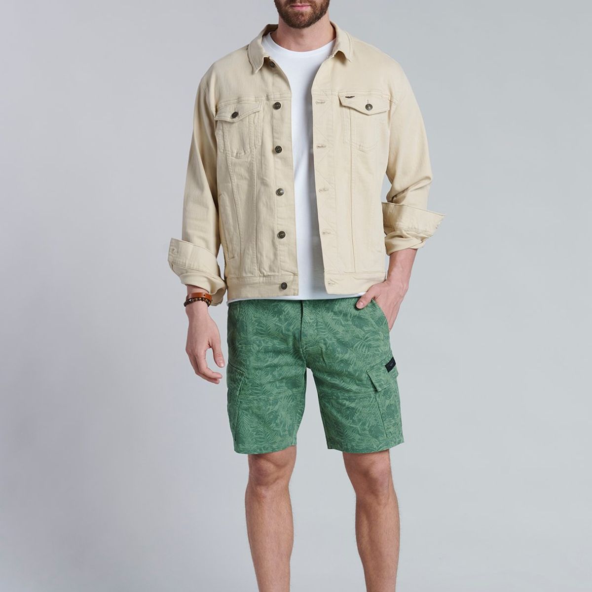 FEROUCH - Chaqueta Basica Denim Fj Beige Ferouch