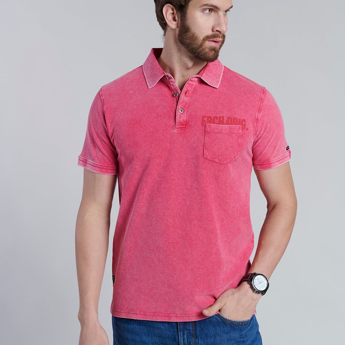 FEROUCH - Polera Polo Hawai Rojo Ferouch