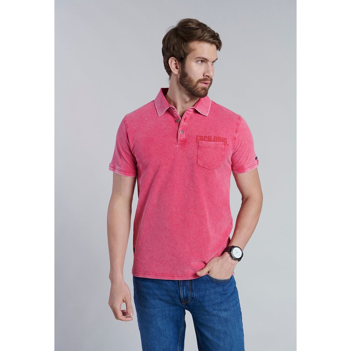 FEROUCH - Polera Polo Hawai Rojo Ferouch