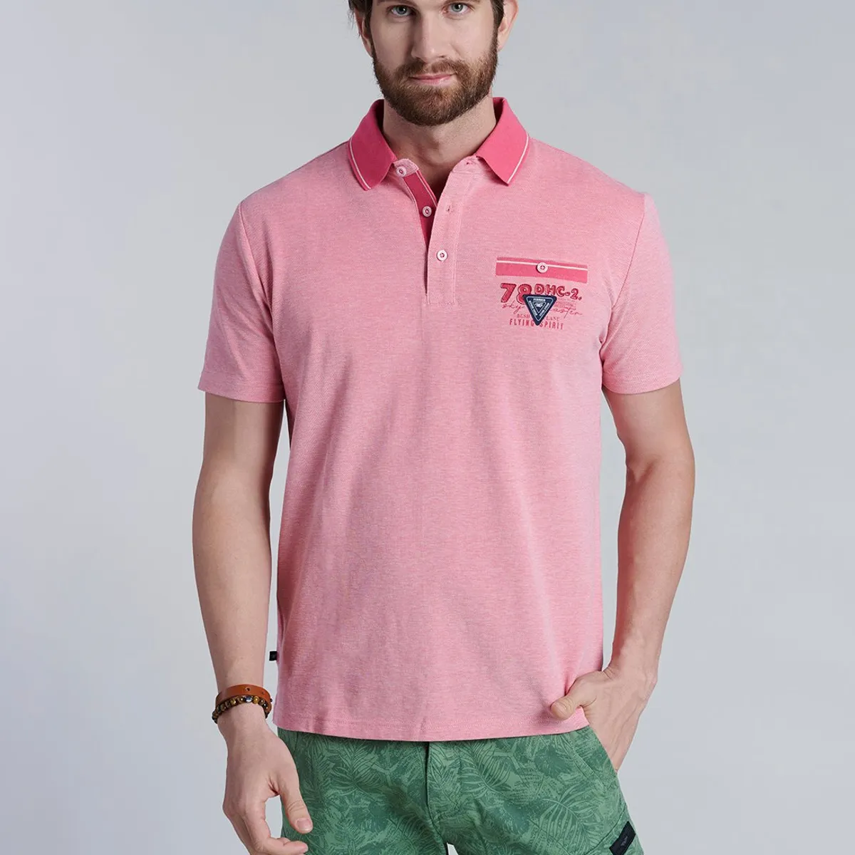 FEROUCH - Polera Polo Texas Rojo Ferouch