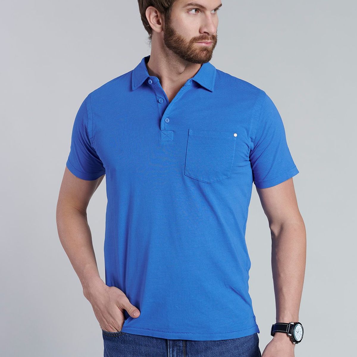 FEROUCH - Polera Polo Orlando Celeste Ferouch