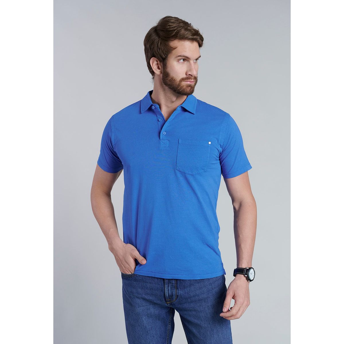FEROUCH - Polera Polo Orlando Celeste Ferouch