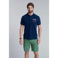 FEROUCH - Polera Polo Santa Monica Azul