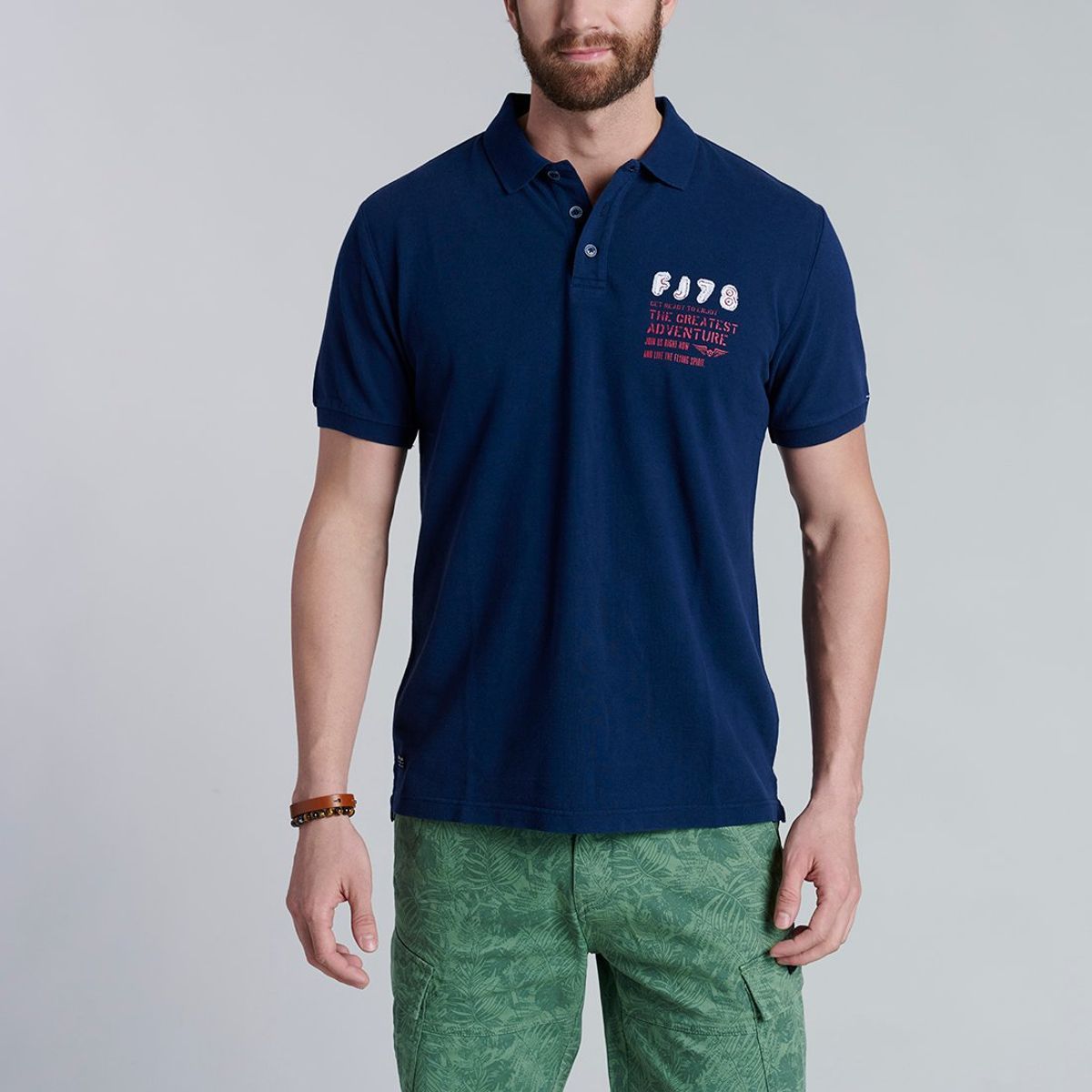 FEROUCH - Polera Polo Santa Monica Azul Ferouch