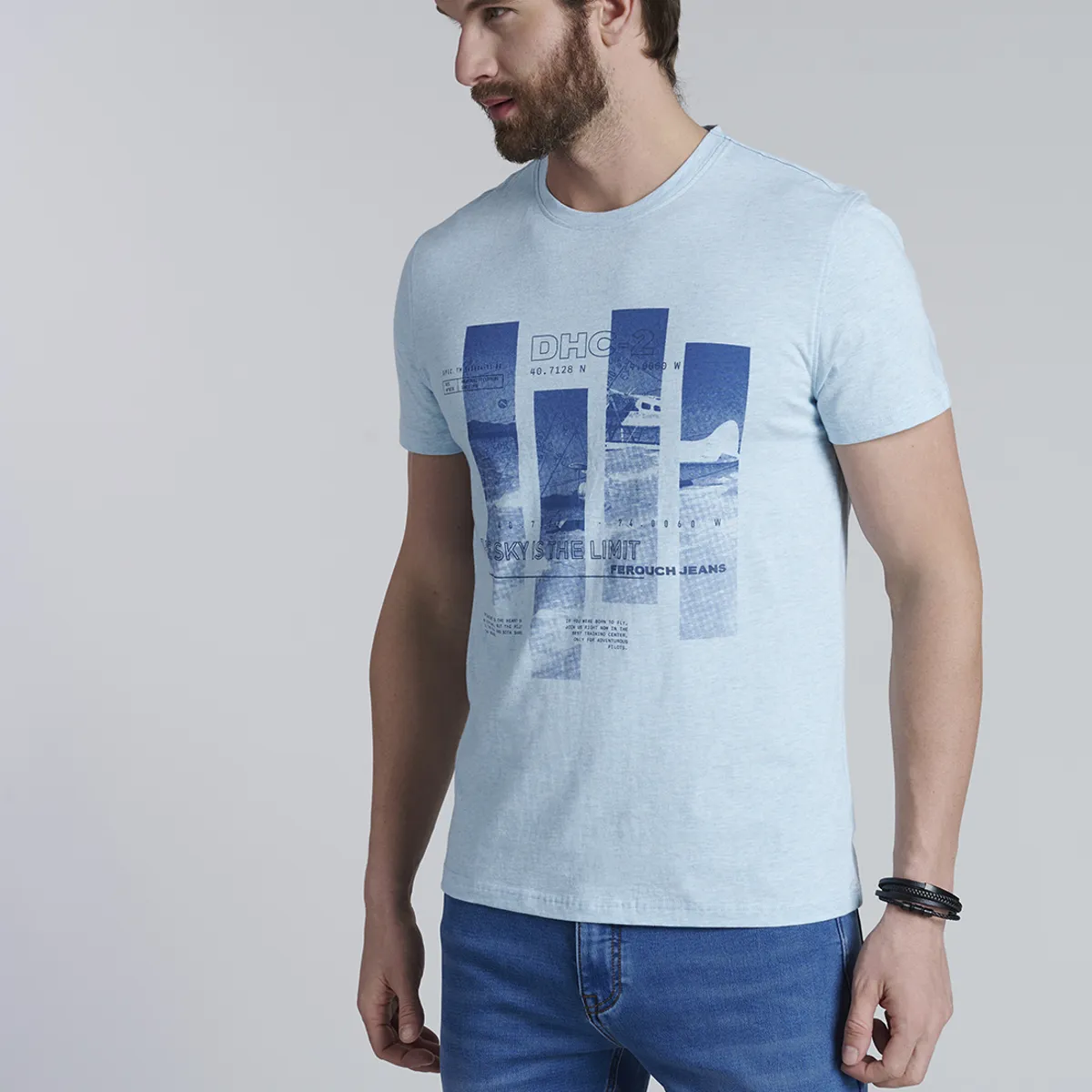 FEROUCH - Polera Cincinnati Turquesa Ferouch