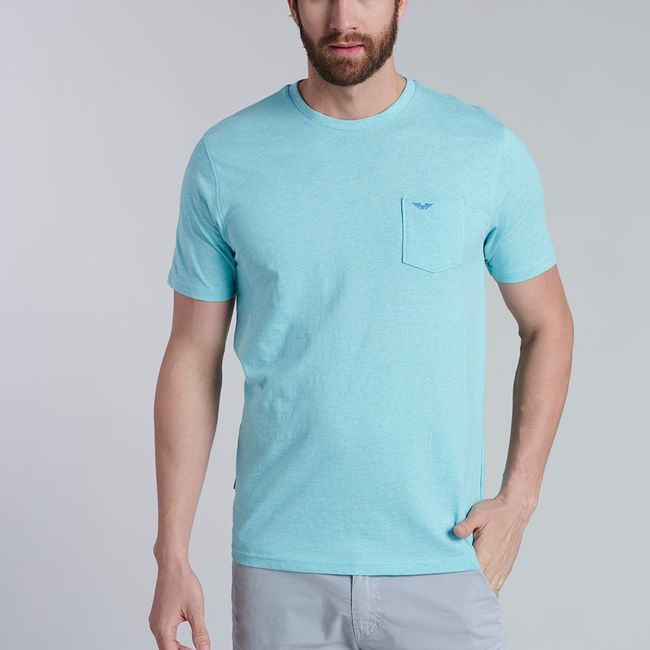 FEROUCH - Polera Bolsillo Houston Turquesa Ferouch