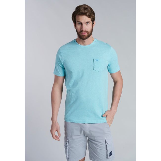 FEROUCH - Polera Bolsillo Houston Turquesa Ferouch