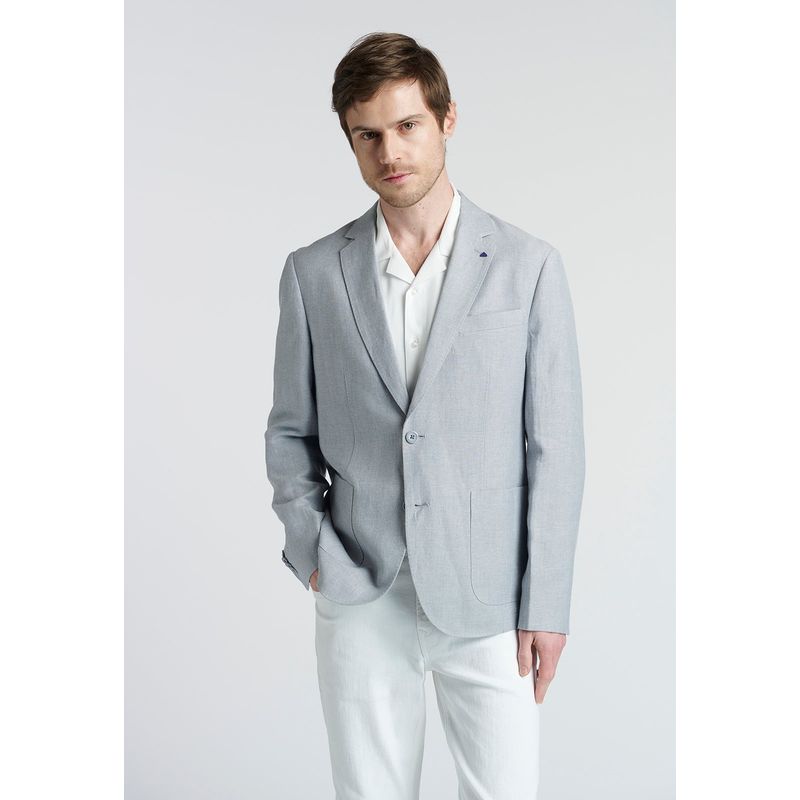 NEW MAN - Blazer Cambridge Gris New Man