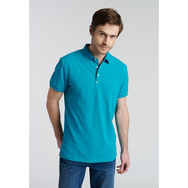 NEW MAN - Polo Comillas Azul New Man