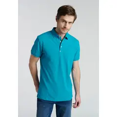 NEW MAN - Polo Comillas Azul