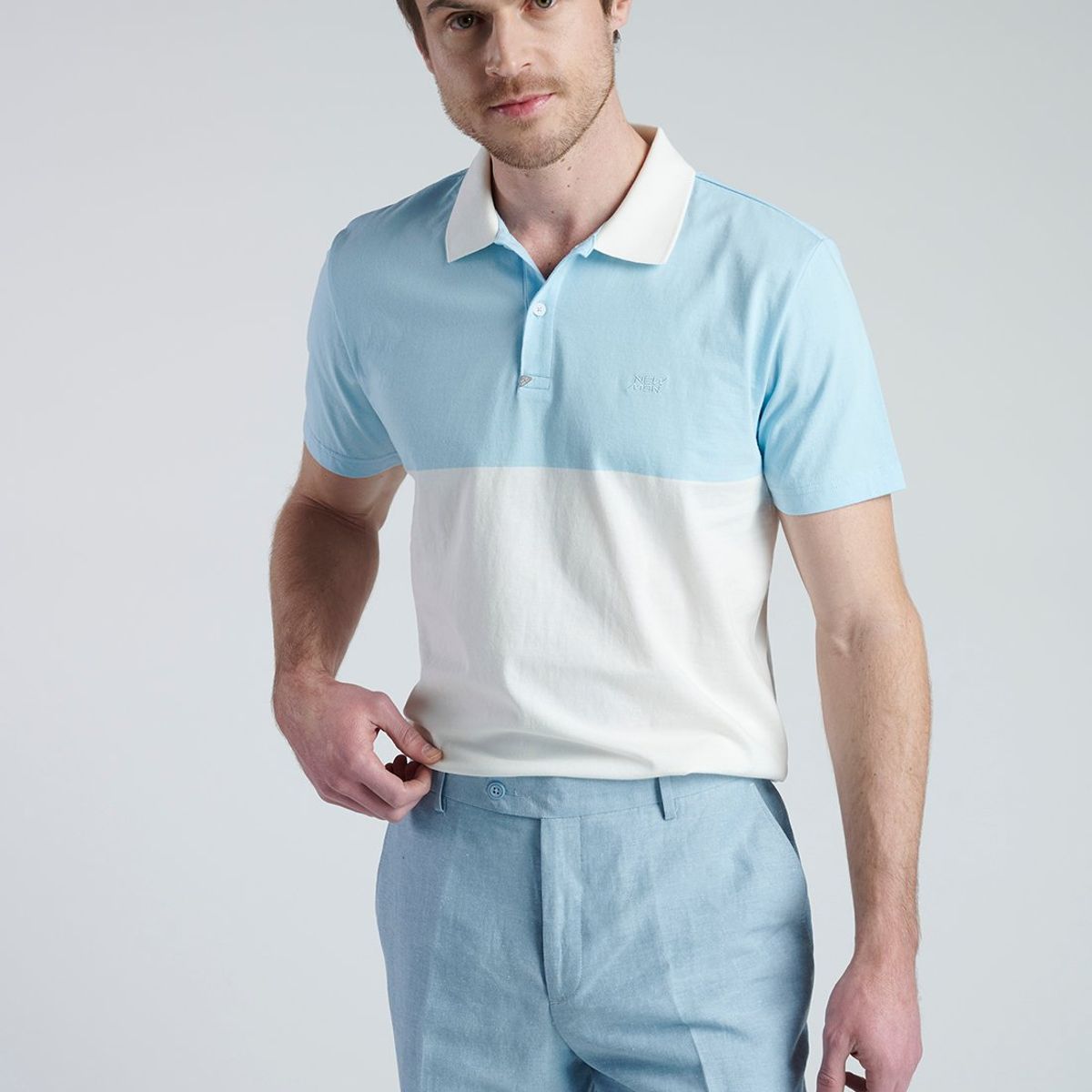 NEW MAN - Polo Trujillos Celeste New Man