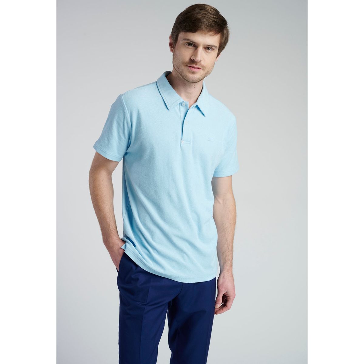 NEW MAN - Polo Ribadeo Celeste New Man
