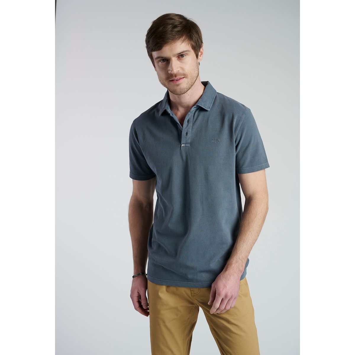 NEW MAN - Polo Cazorla Gris New Man
