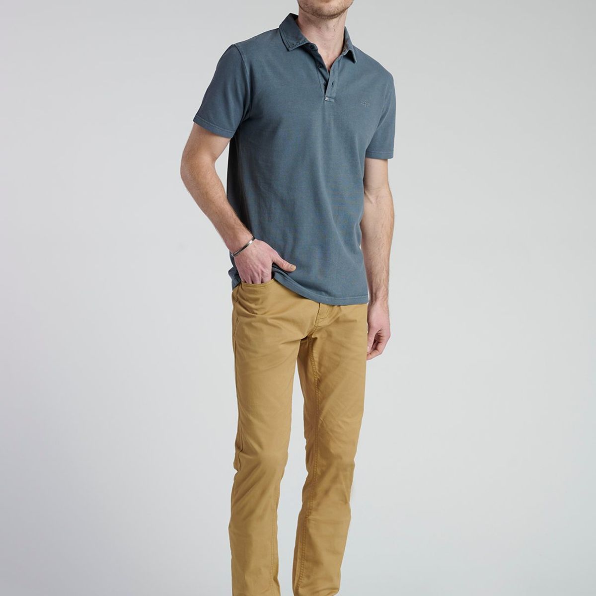 NEW MAN - Polo Cazorla Gris New Man