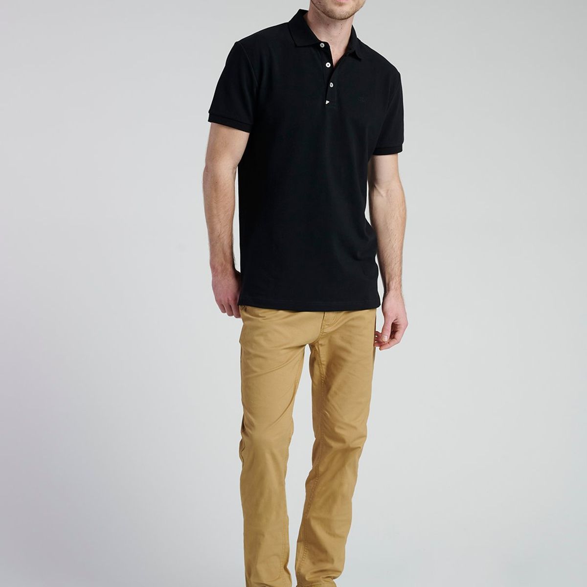 NEW MAN - Polera Polo NM Comillas Negro New Man