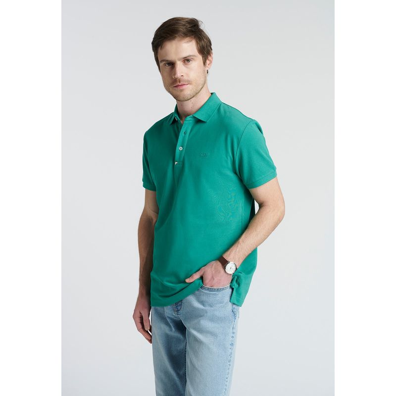 NEW MAN - Polo Comillas Azul New Man
