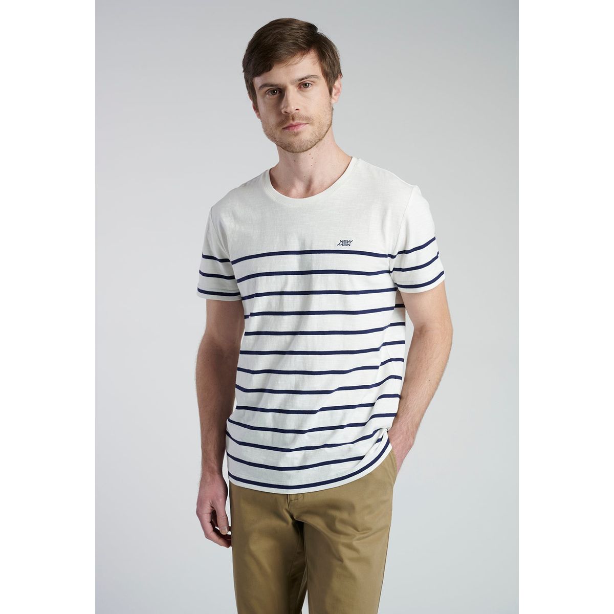 NEW MAN - Polera Badajoz Azul New Man