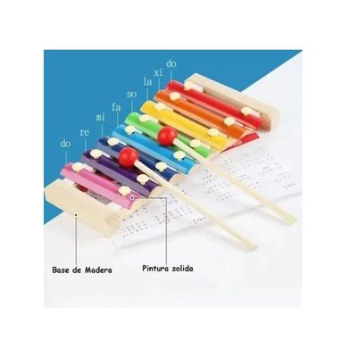 Imagen 2 del producto Pack 8 Juguetes Didácticos Musicales de Madera Para Niños