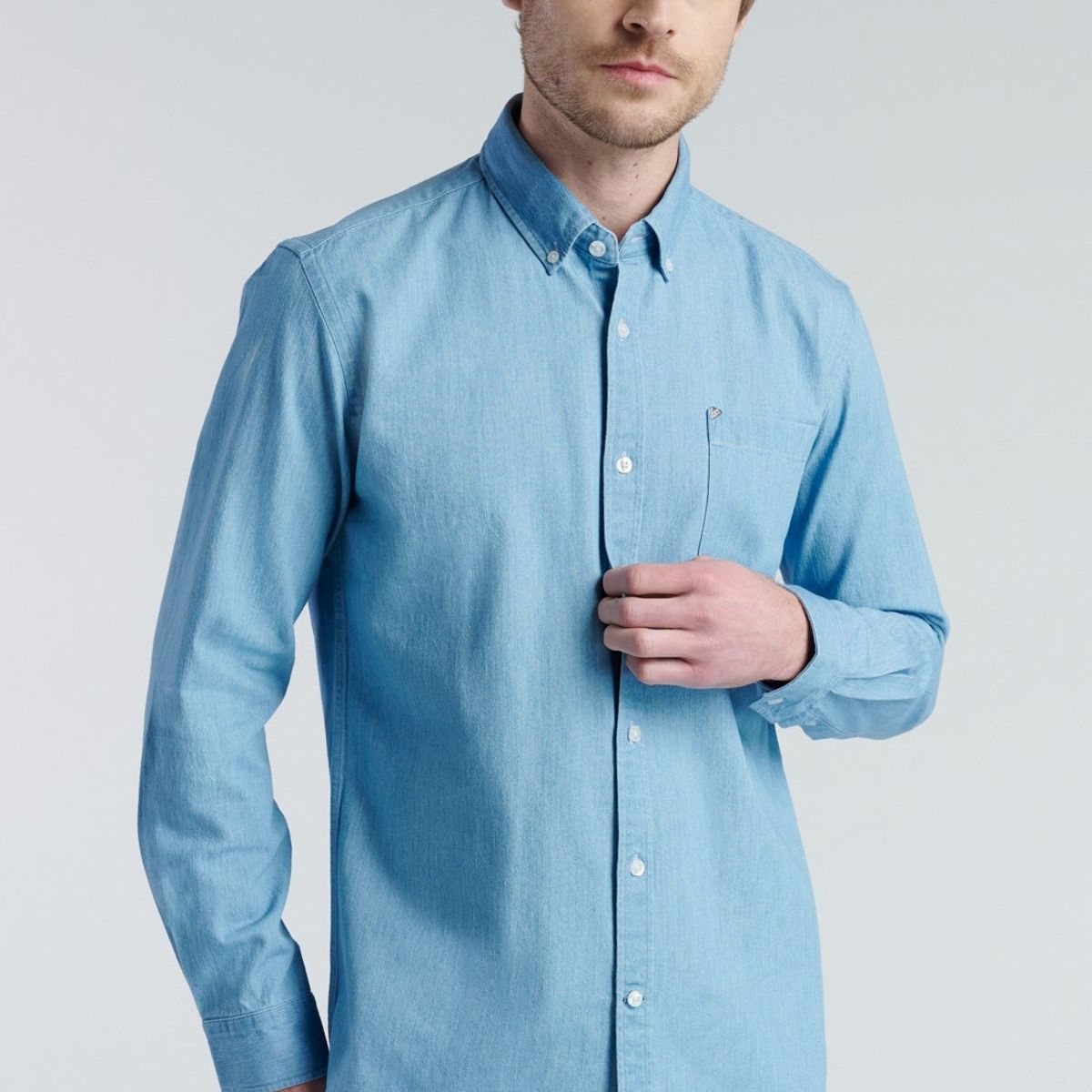 NEW MAN - Camisa Denim Celeste New Man