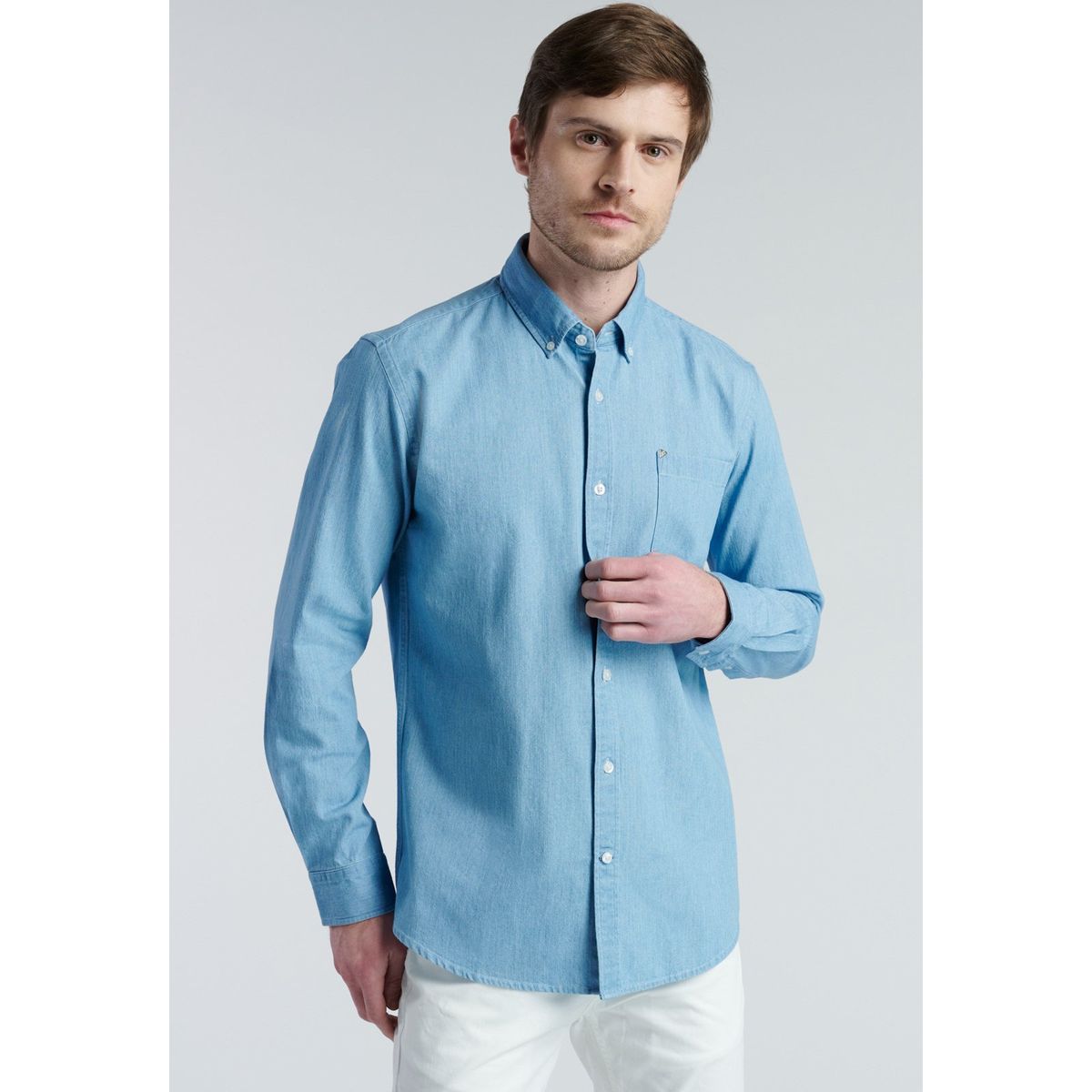 NEW MAN - Camisa Denim Celeste New Man