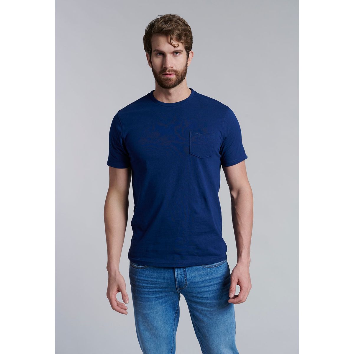 FEROUCH - Polera Bolsillo Houston Azul Ferouch