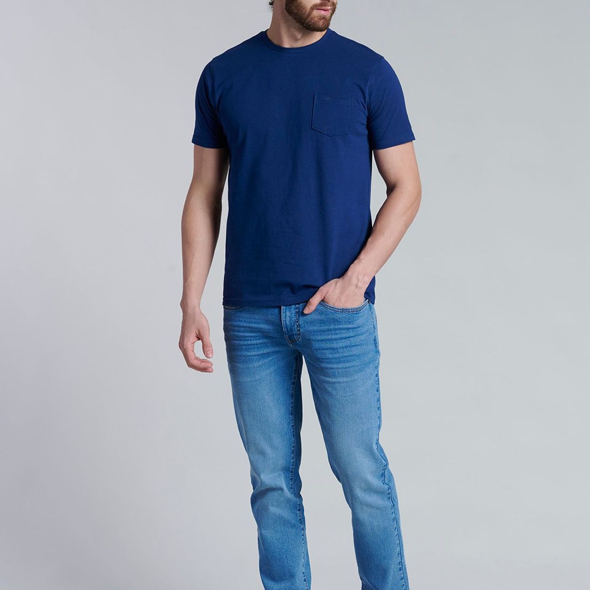 FEROUCH - Polera Bolsillo Houston Azul Ferouch