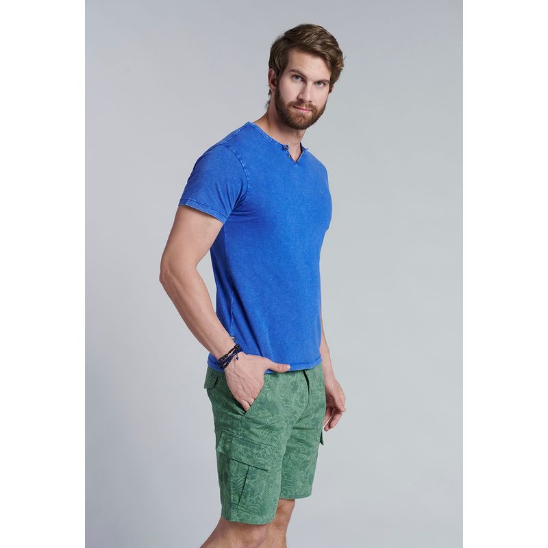 FEROUCH - Polera Henley Oregon Celeste Ferouch