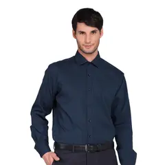 ARROW - Camisa Azul Oscuro Formal Slim Fit Spandex Hombre Cuello Italiano