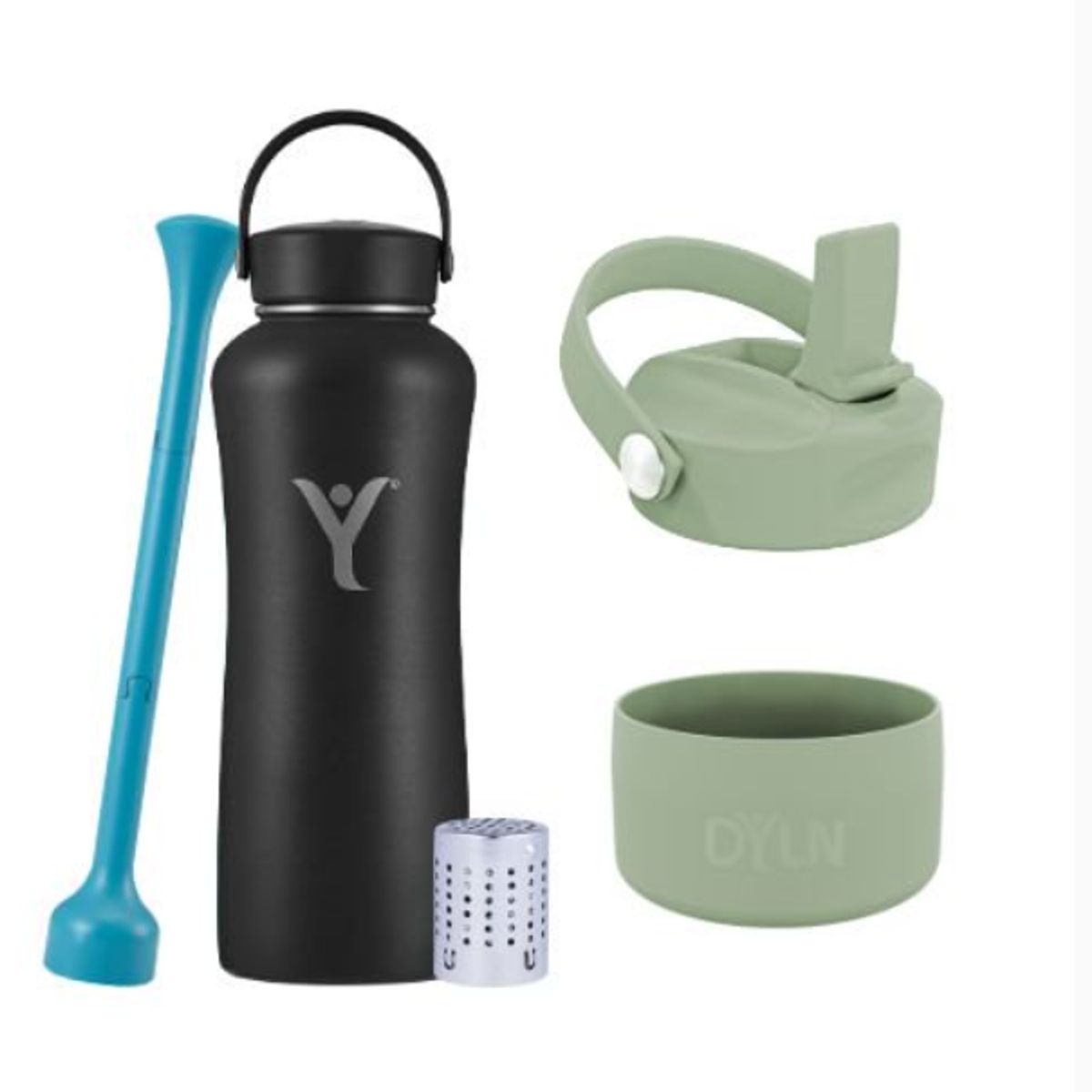 Dyln - Pack Botella Térmica DYLN 1182ml + Filtro + Tapa + Protector