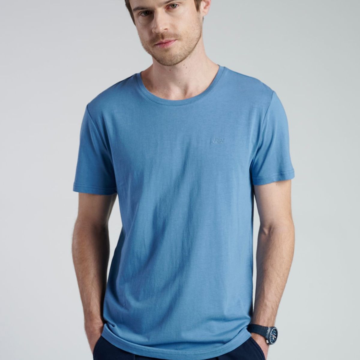NEW MAN - Polera Murcia Azul New Man