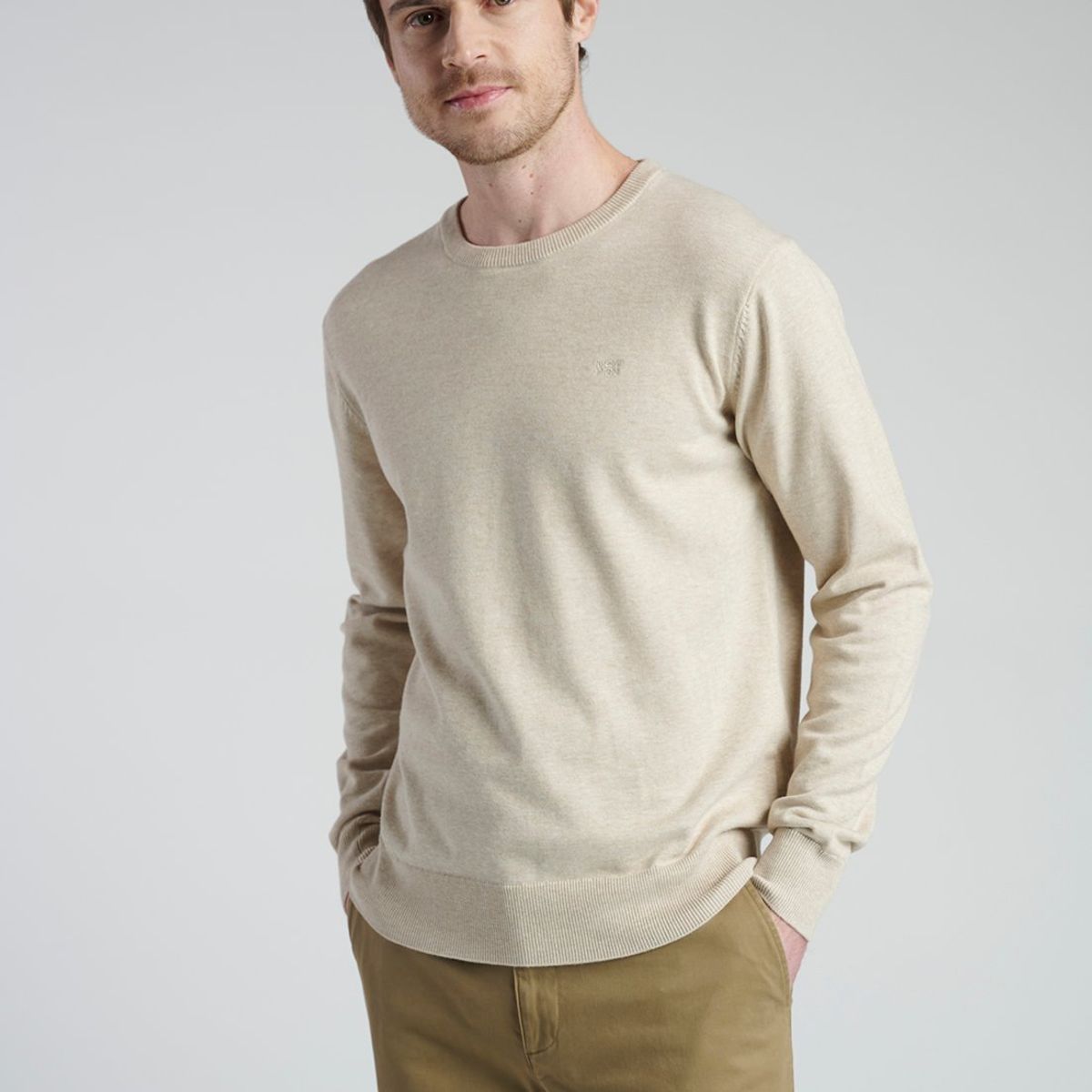 NEW MAN - Sweater  Lugo Beige New Man