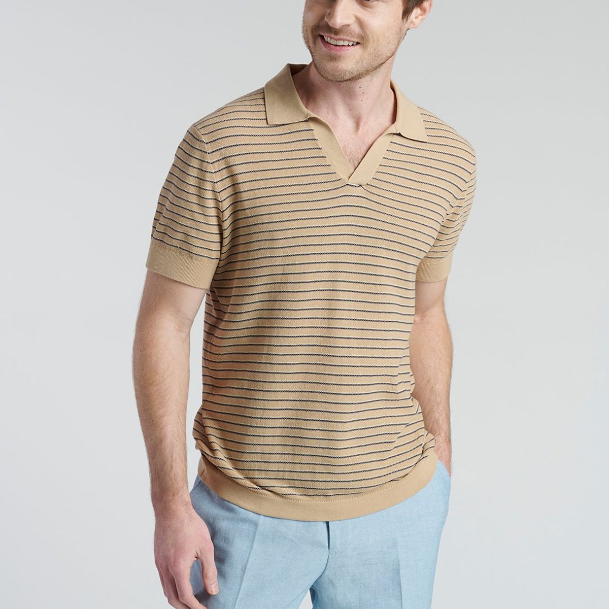 NEW MAN - Polo Valencia Beige New Man