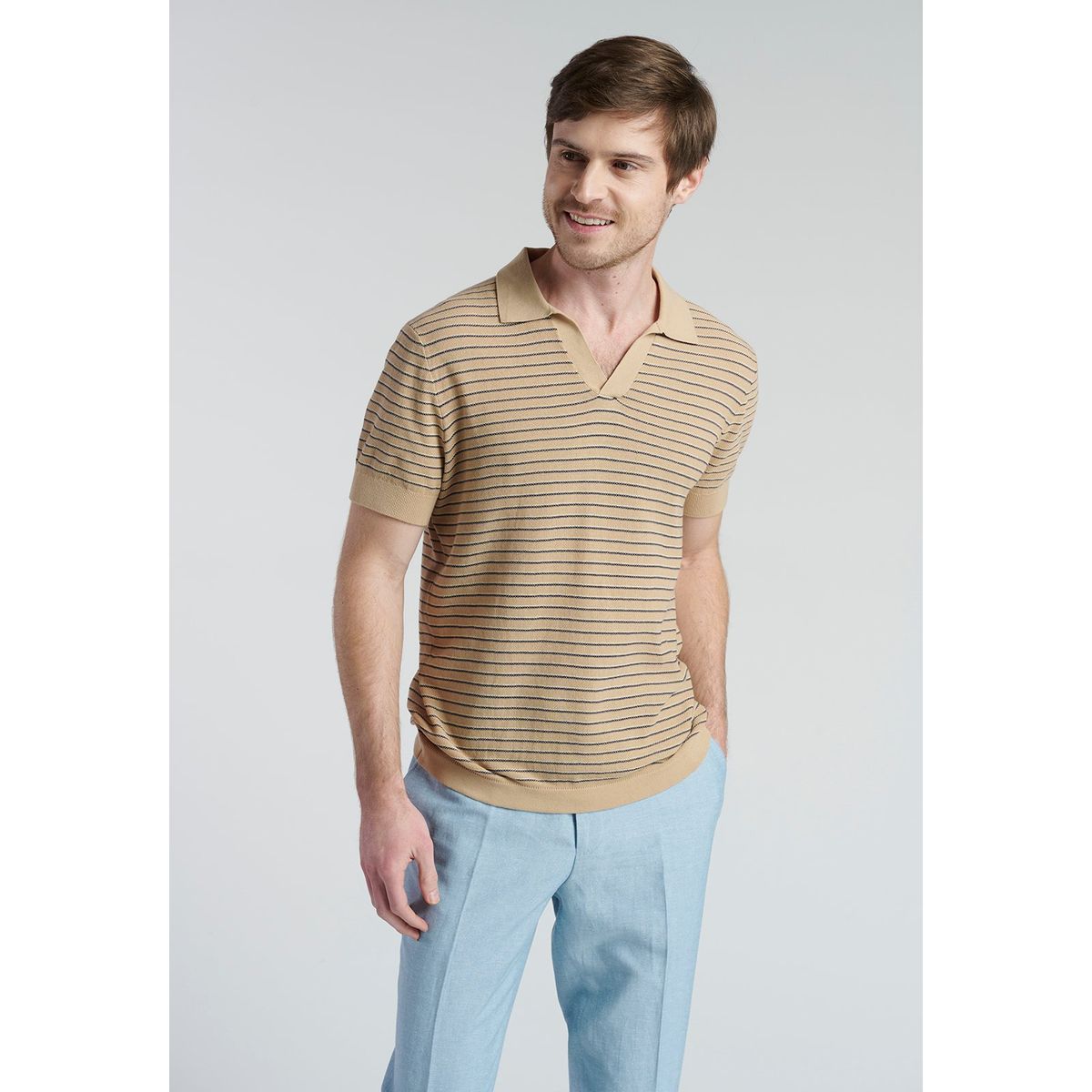NEW MAN - Polo Valencia Beige New Man