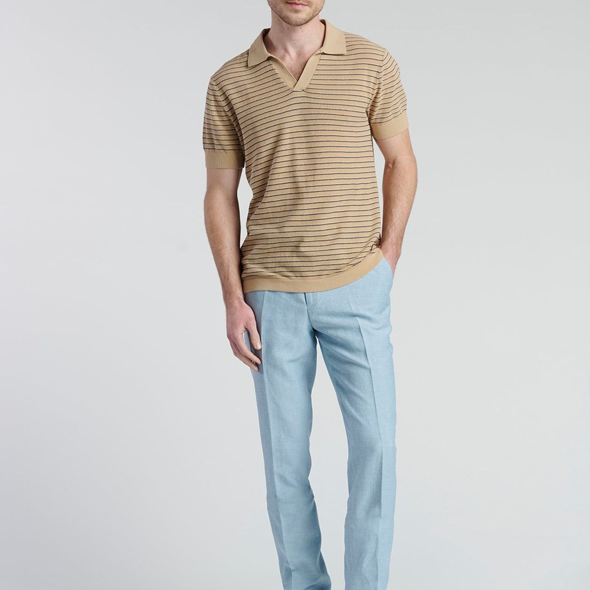 NEW MAN - Polo Valencia Beige New Man
