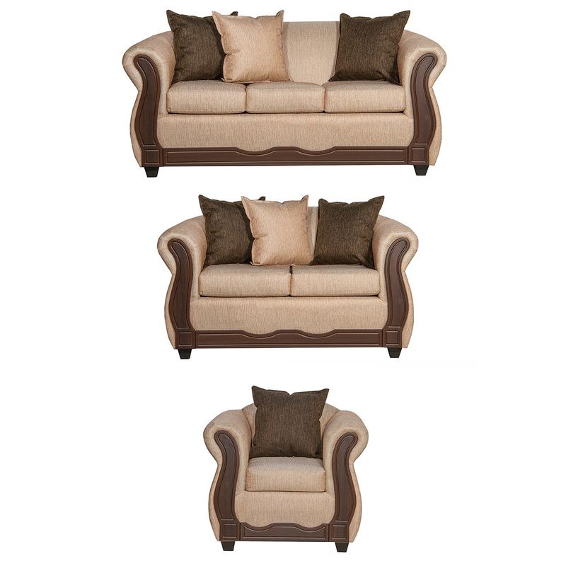 GENERICO - Juego de Living 3 2 1 Serrana Beige