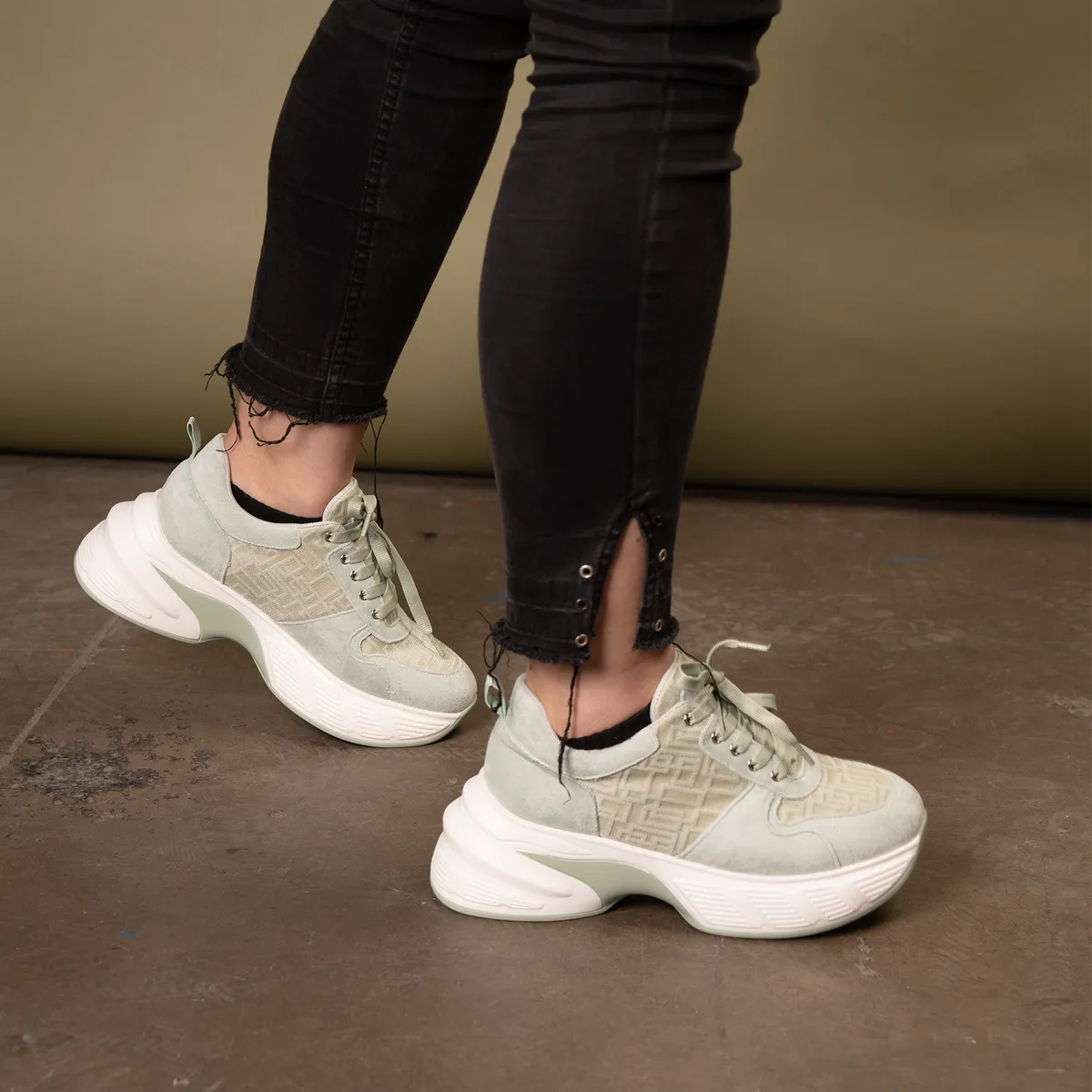 BOTELI - Zapatilla Mujer Verde Nubia Boteli